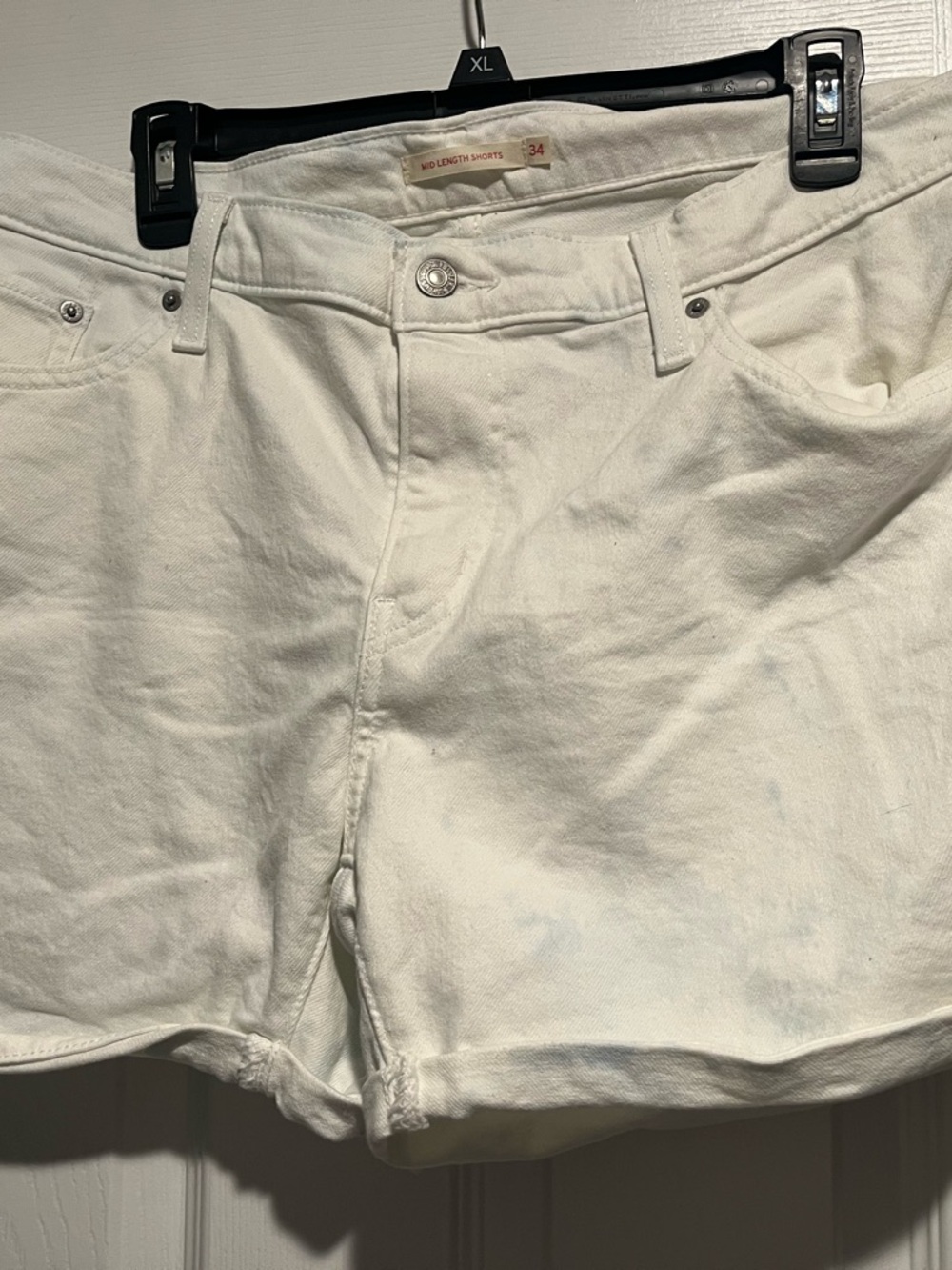 Levi's White Denim Jean Shorts